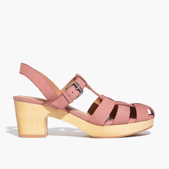 Madewell The Fisherman Sandal Clog in Nubuck Leather Size 9 Faded Mauve Worn 1X - Picture 2 of 8